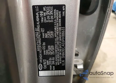 2023 Hyundai Tucson Limited z USA, uszkodzony, nr VIN 5NMJECAE6PH188633